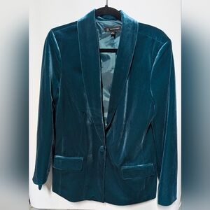 INC International Concepts Teal Velvet Blazer